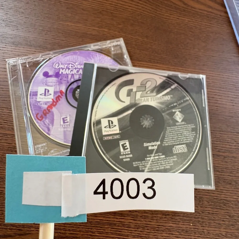 Sony PS1 Lot 2 Video Games Disney World Quest &‎ Gran Turismo TESTED WORKING